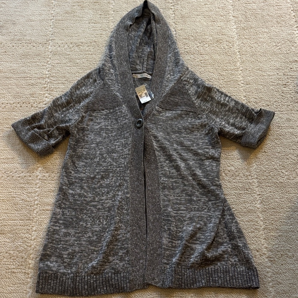 Maurices Heather Gray Hooded Cardigan